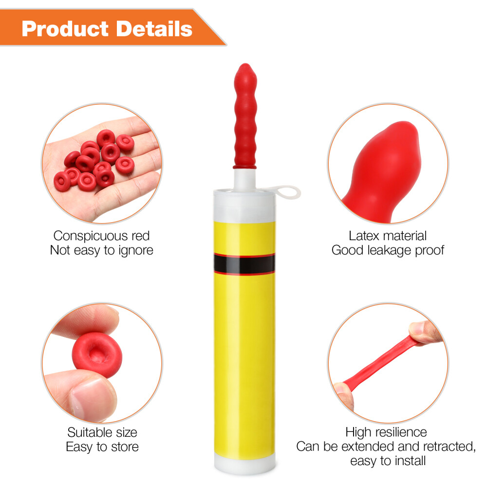 50pc Caulking Tool Caps Red - Sealing & Preserving