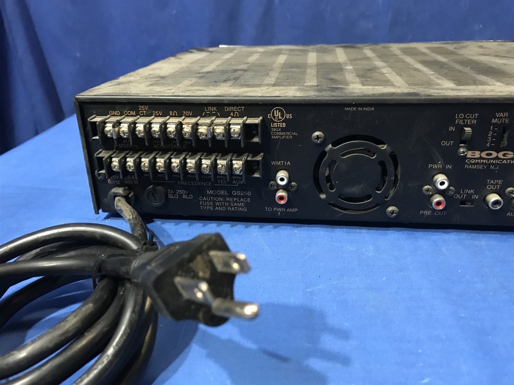 BOGEN COMMUNICATIONS GS250 INTERCOM Equalizer PA Amplifier FOR PARTS