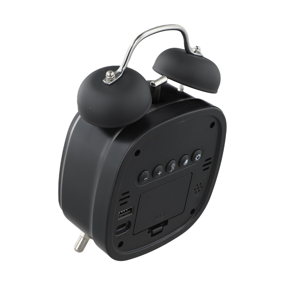 Peaceful Environment Digital Clock USB Powered Alarm Mechanical Ringing Sound