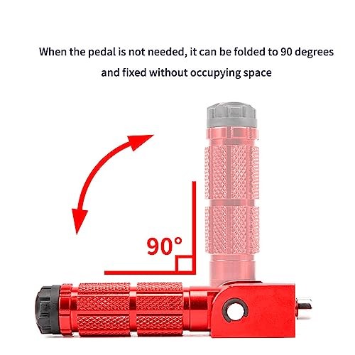 Aluminium Alloy Motorcycle Foot Pegs Passenger Foot Rest, 2 Pcs