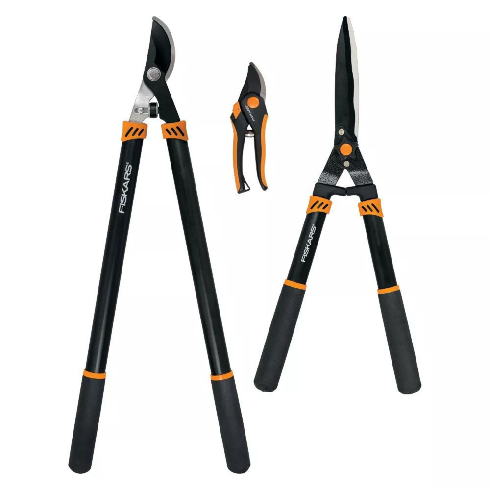 Fiskars Tree & Shrub Care 3-Piece Set [SoftGrip]: 3-piece set