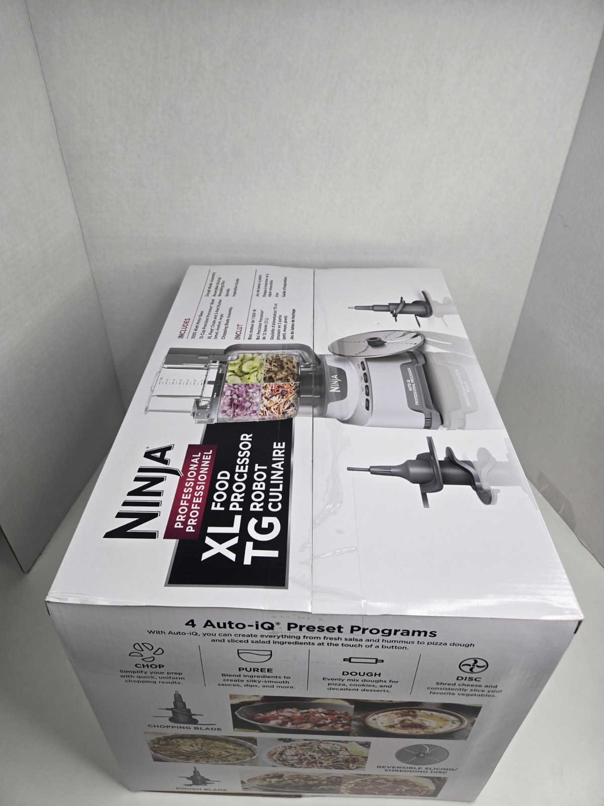 Ninja Professional 12-Cup XL Food Processor Platinum Silver Auto IQ Proff