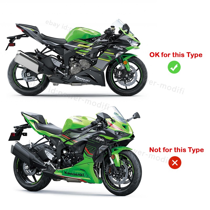 For Kawasaki Ninja ZX6R Carbon Exhaust Muffler Mid Link Pipe Slip On ZX636 09-23