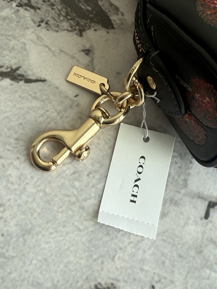 WNT Coach CDB17 Mini Rowan Bag Charm With Cherry Print
