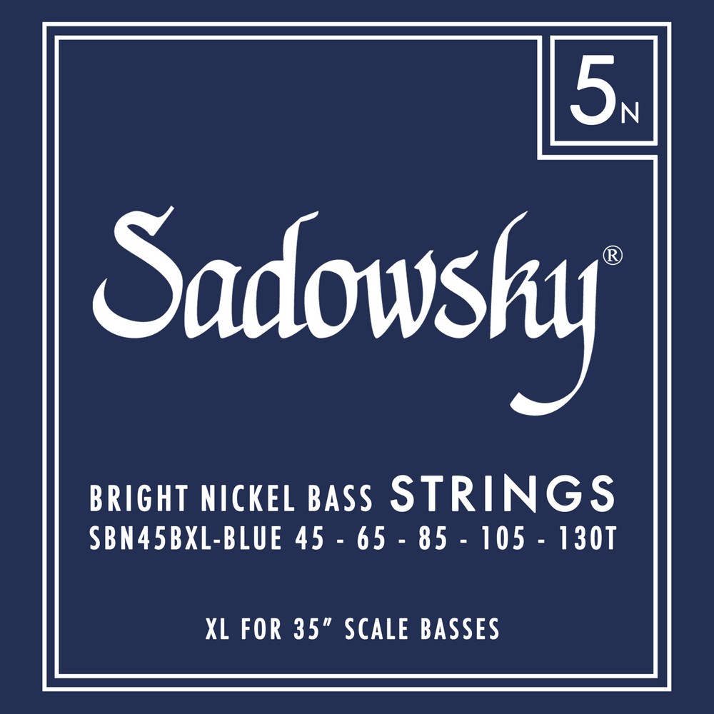 Sadowsky Blue Label Bass String Set Nickel Taperwound Extra Long (35