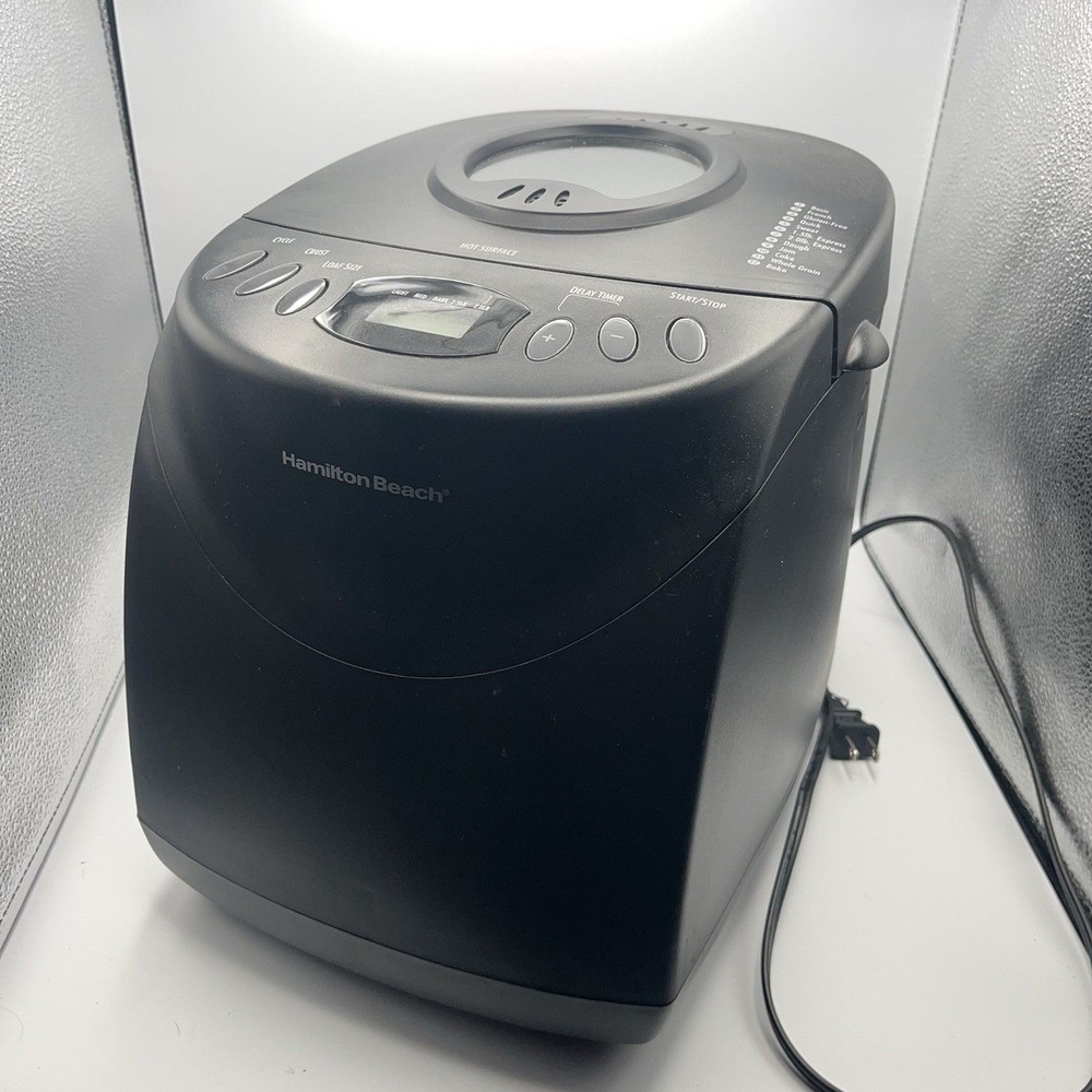Hamilton Beach Bread Maker Black Model 29882- 2 lb Loaf Programmable Automatic