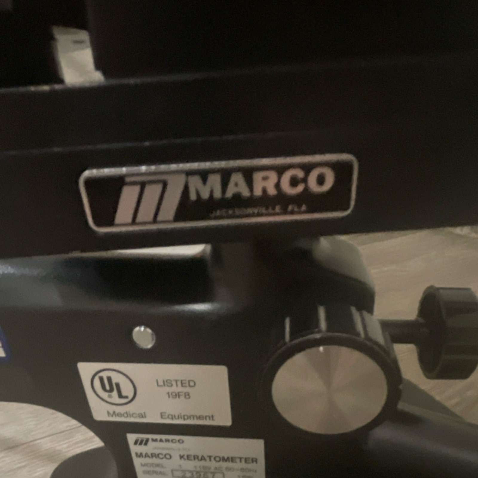 Marco Keratometer Model 1 Ophthalmology Medical Instrument Equipment MPN 1