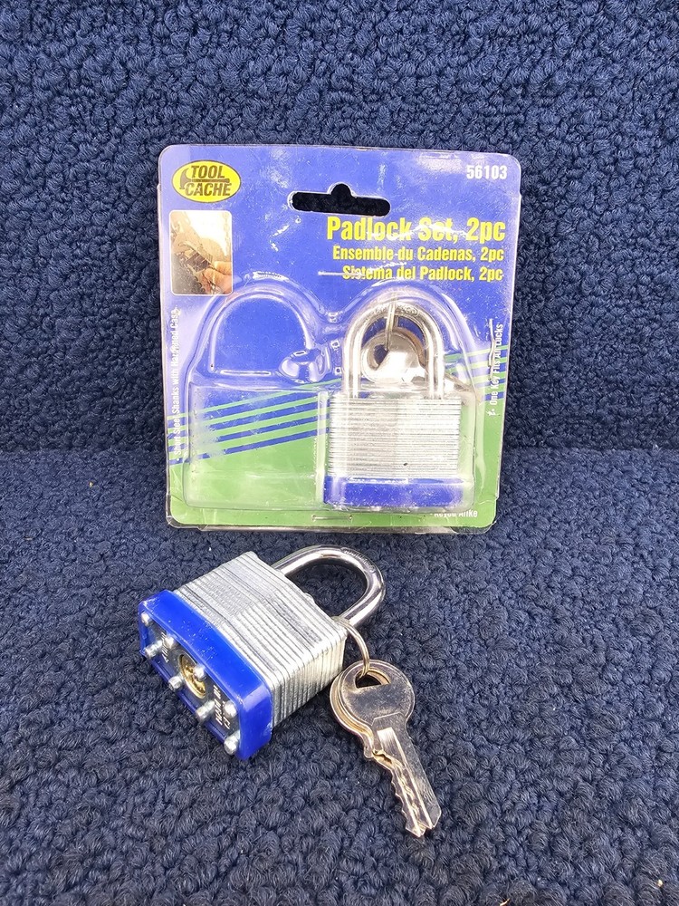 (2 PCS) TOOL CACHE 56103: Padlock 40mm With 2 Keys