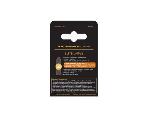 SKYN Elite Large Condoms - 3 count