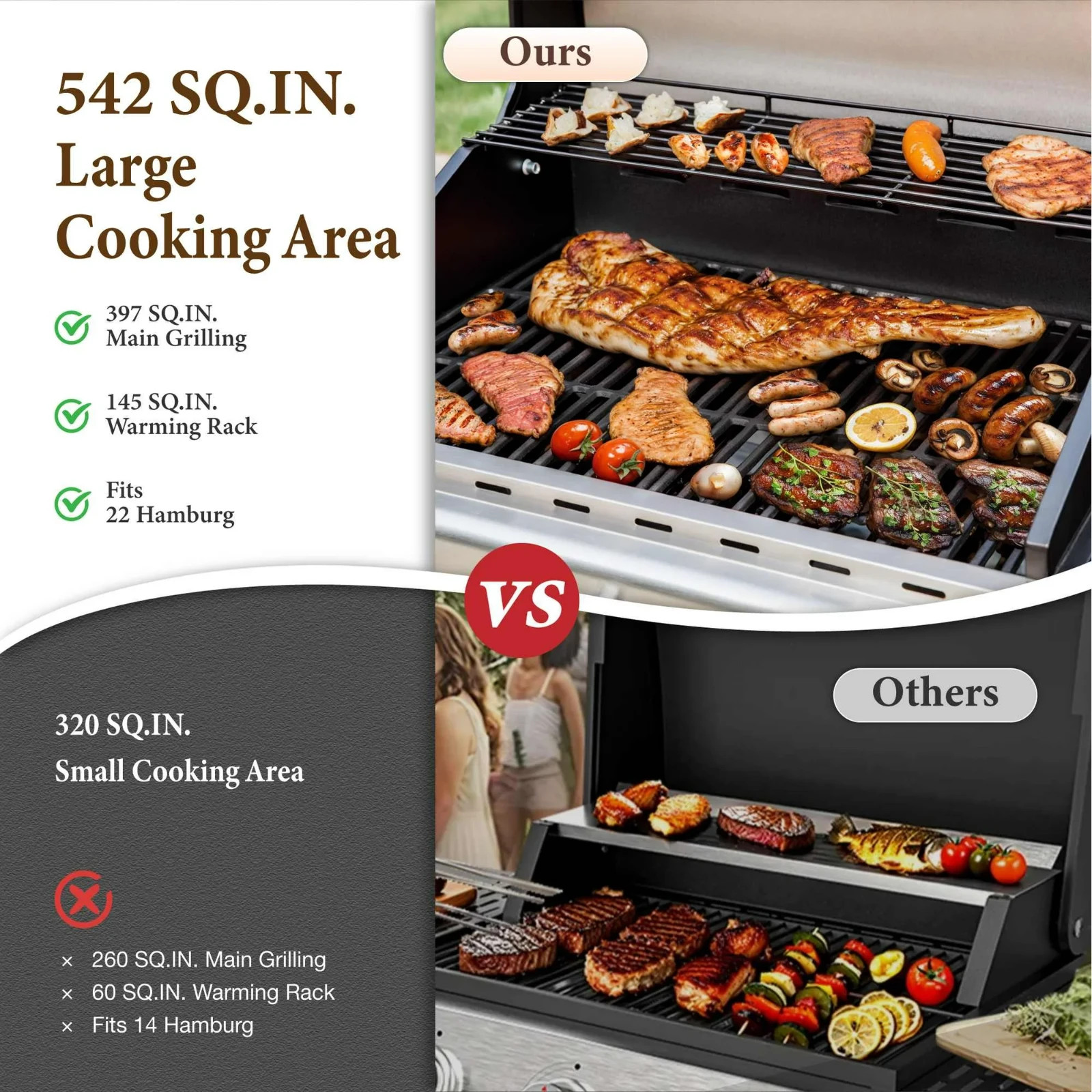 MF Studio 4 Burner Propane Gas Outdoor Grill with Side Burner Stainless Steel BB