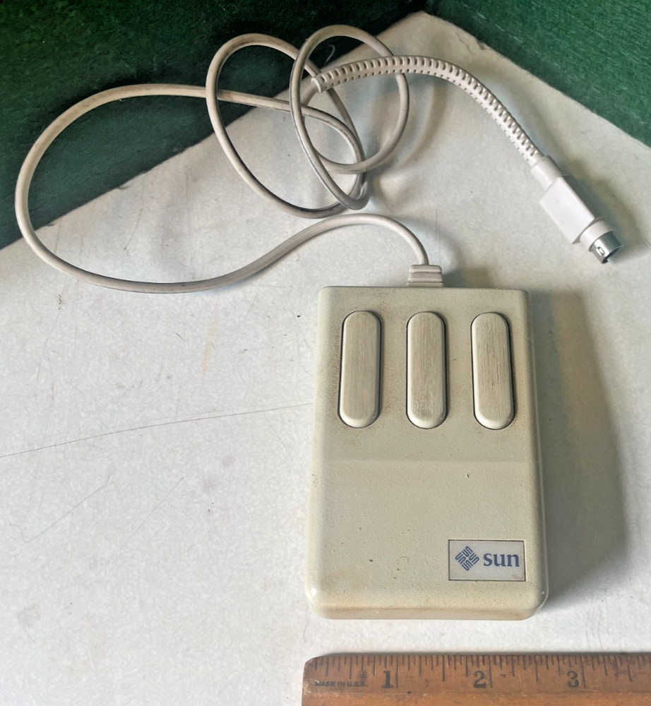 Vintage Sun Microsystems Computer Three Button Optical Mouse Model M4
