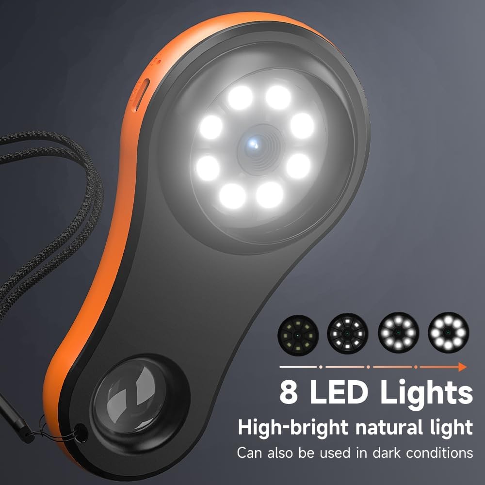 Digital Microscope Handheld 2.0 inch IPS Color Screen,Portable Orange