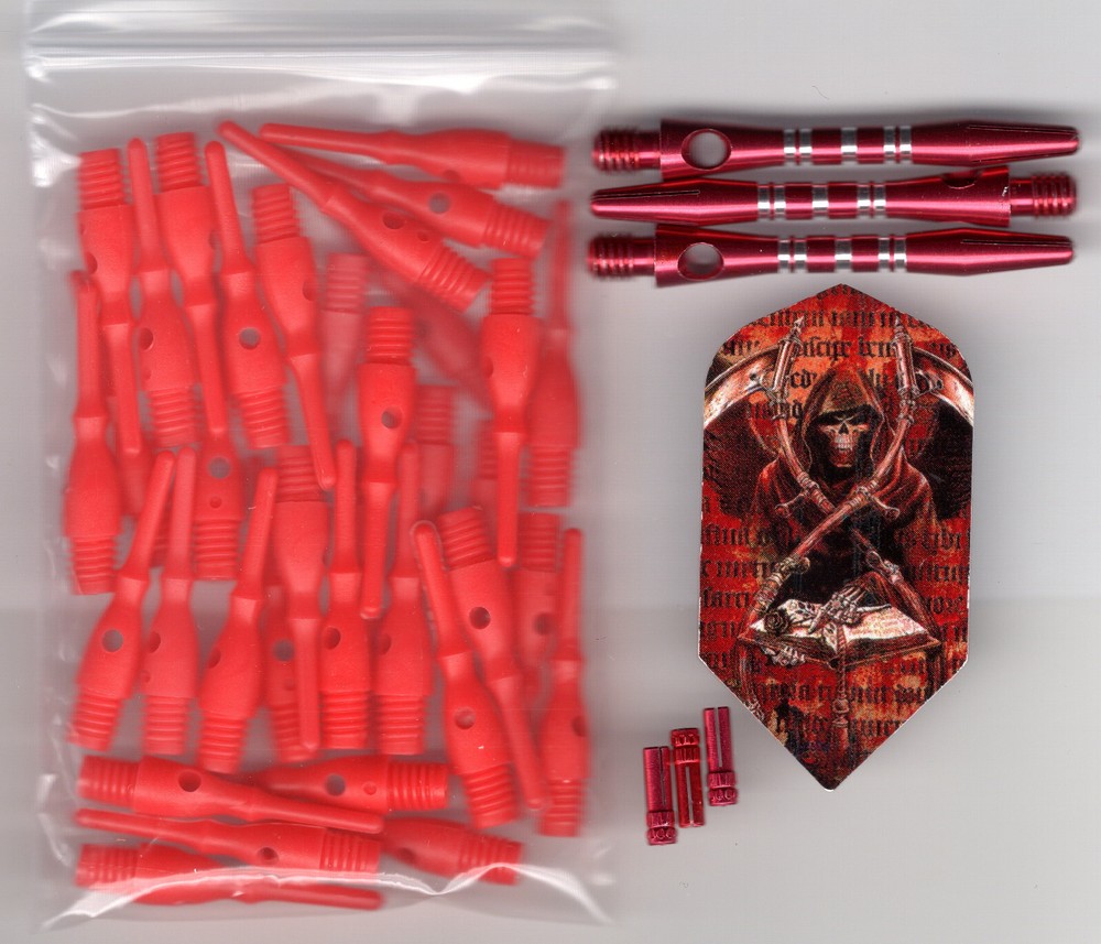 "DEAD TO RITES" Soft Tip Dart Upgrade Kit: Red Tips, B.O.D. Flights & More