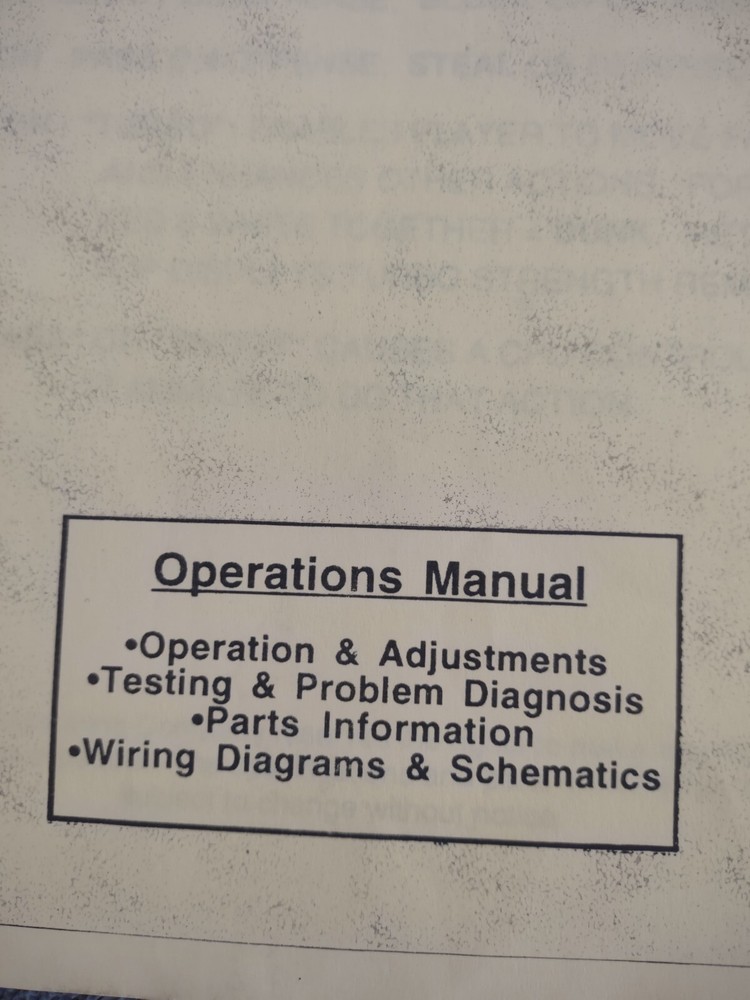1993 NBA JAM Kit Basketball Arcade Machine Operation Manuals Problem Diagnostics
