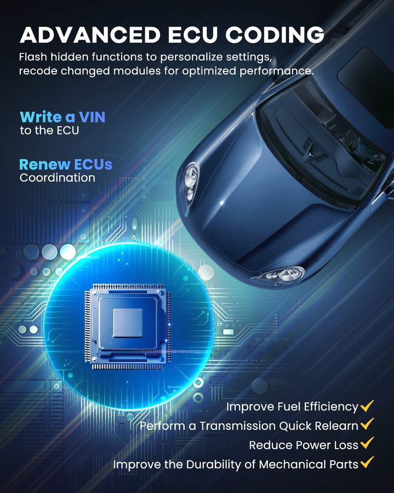 MUCAR VO7 OBD2 Scanner Bidirectional Car Diagnostic Tool All System ECU Coding