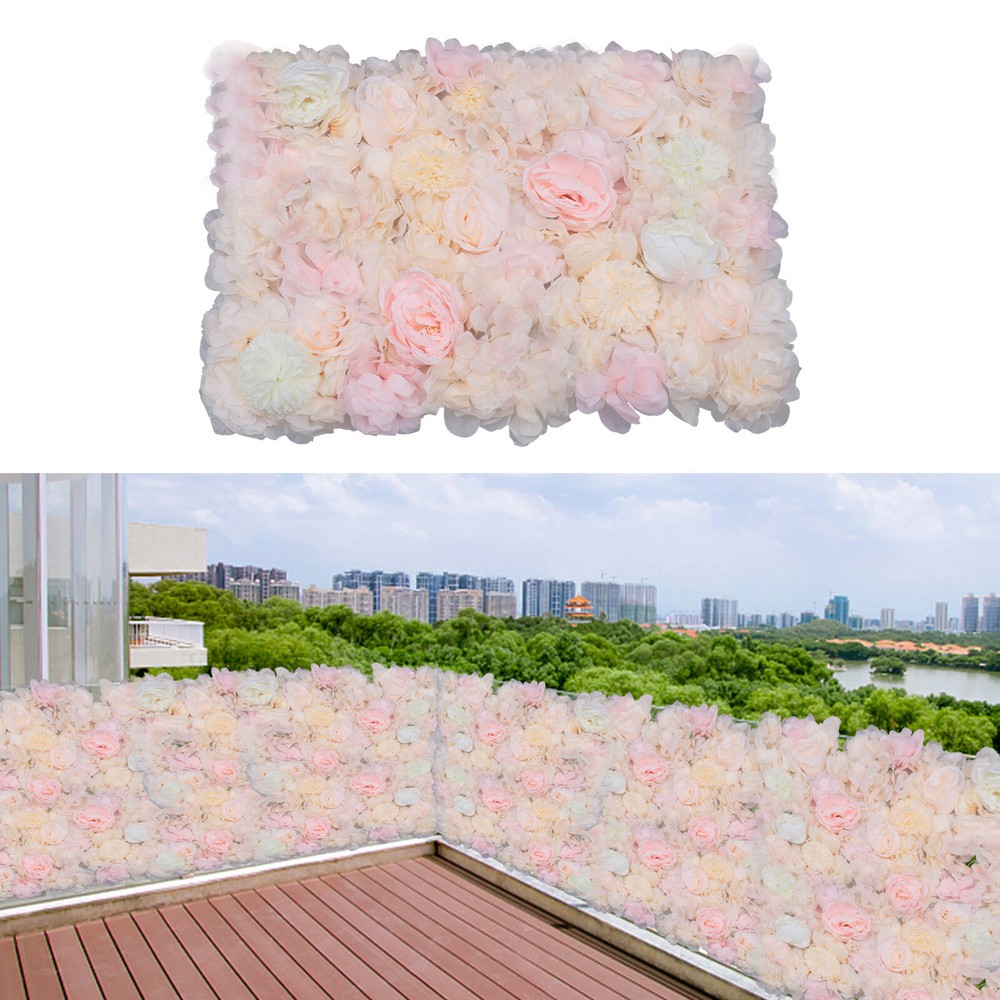 Silk Rose Artificial Flower Wall Panel Wedding Backdrop Decoration 6x 60 x 40cm