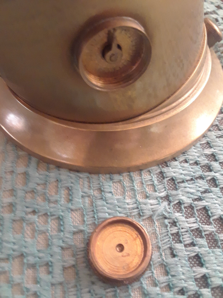 VTG ANTQ Solid Brass Maritime Ship Bulkhead Mech Wind Deck Clock◇XLT◇U.S., WWII?