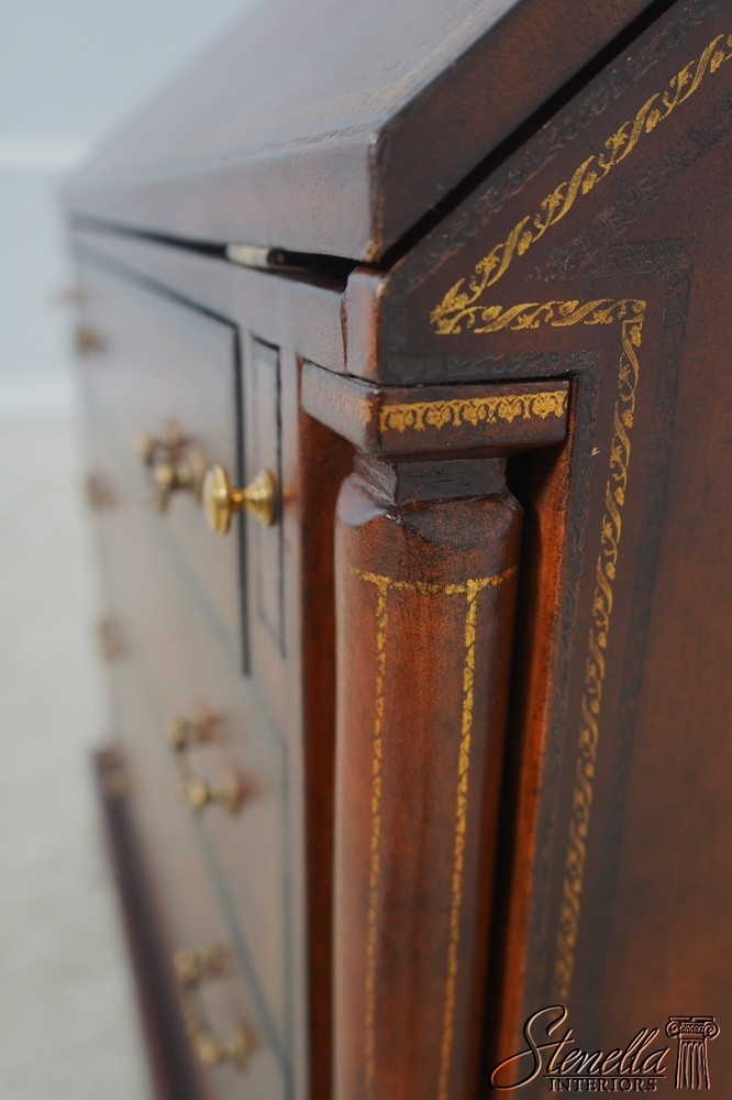 F64295EC: MAITLAND SMITH Tooled Leather Slant Front Desk