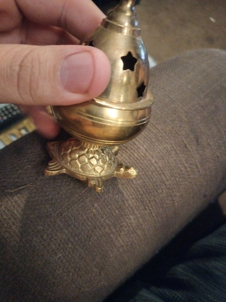 Brass Turtle Incense Holder