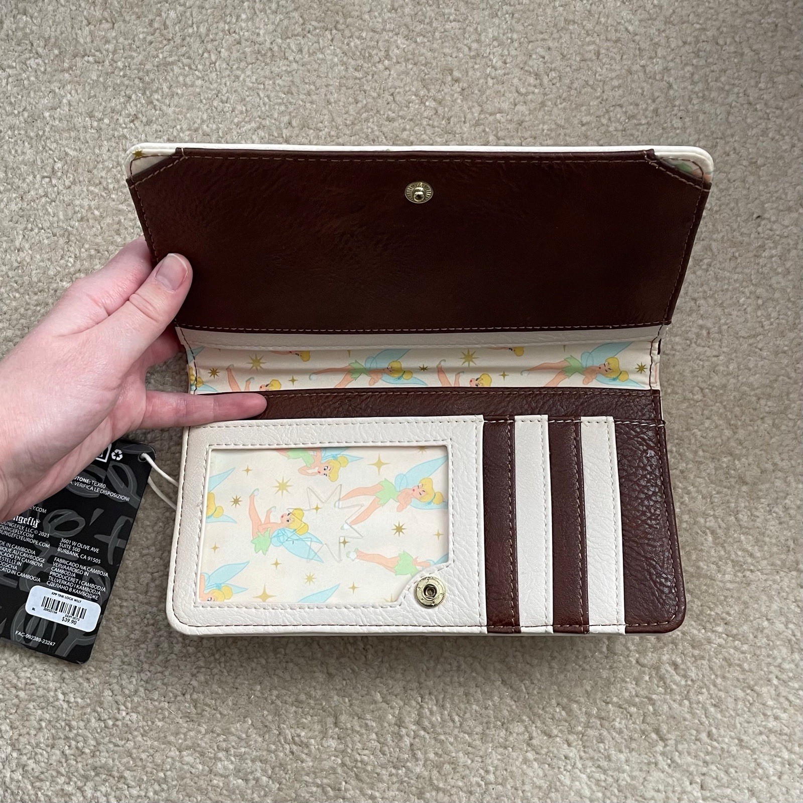 Loungefly Disney Peter Pan Tinker Bell Quilted Wallet