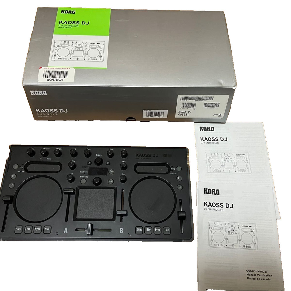 KORG KAOSS DJ Controller Built-in Effects Pad Compact Tested Used w/ Cable