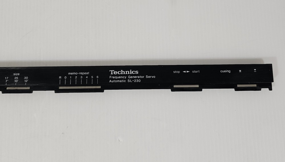 Technics SL-230 Turntable Original OEM Part, CONTROL PANEL