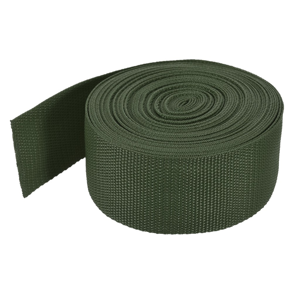 Lightweight Polypropylene Webbing Strap 5cm 10 Yard Army Green
