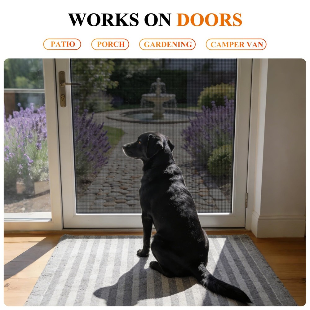 MAGZO Pet Proof Window&Door Screen Replacement Kit 48x99 Vinyl Coated Polyester