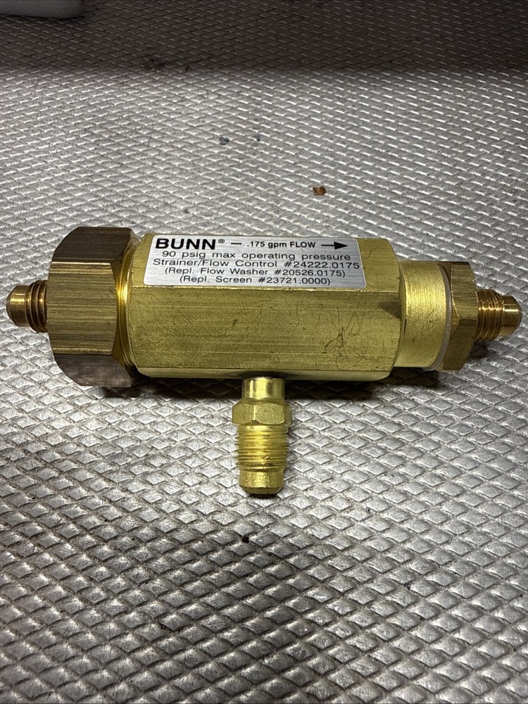Bunn 90PSI STRAINER/CONTROL ASSEMBLY  24222.0175.