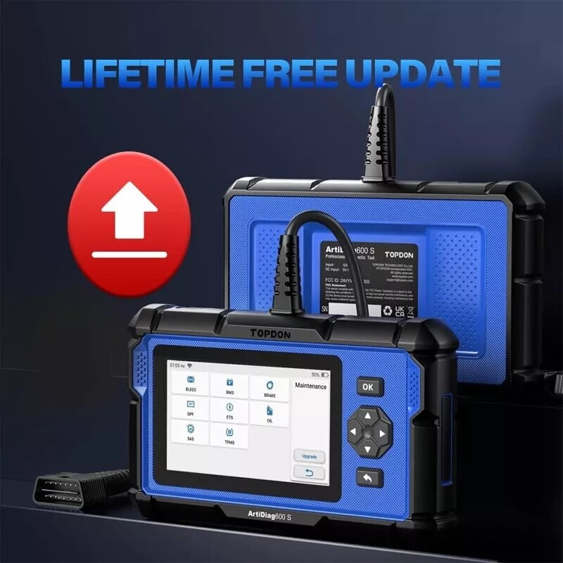 Free Updates! TOPDON AD600S Diagnostic Scanner Engine ABS SRS TPMS Code Reader