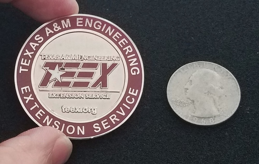NEVER SEEN Texas A&M Aggie EOD Engineering TX Explosive Ordnance Challenge Coin