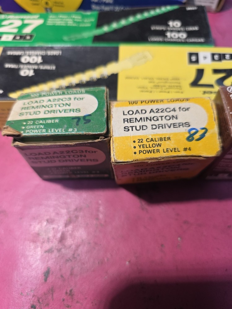 Ramset And Remington Load Charges Assorted Power Levels