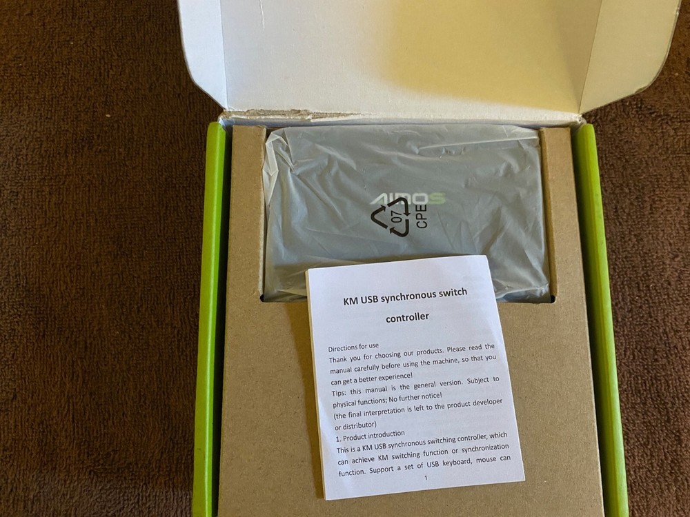 Aimos KVM Switch HDMI USB 2 Ports PC Computer Switch Keyboard Mouse -NEW