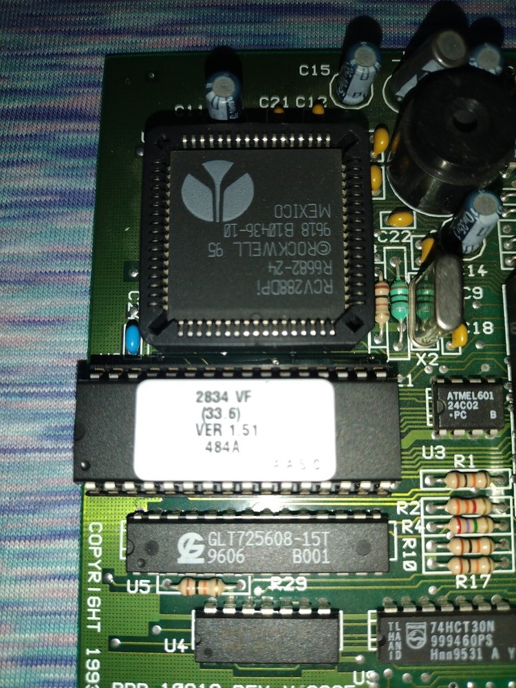 "Vintage" Generic Modem Card Copyright 1993