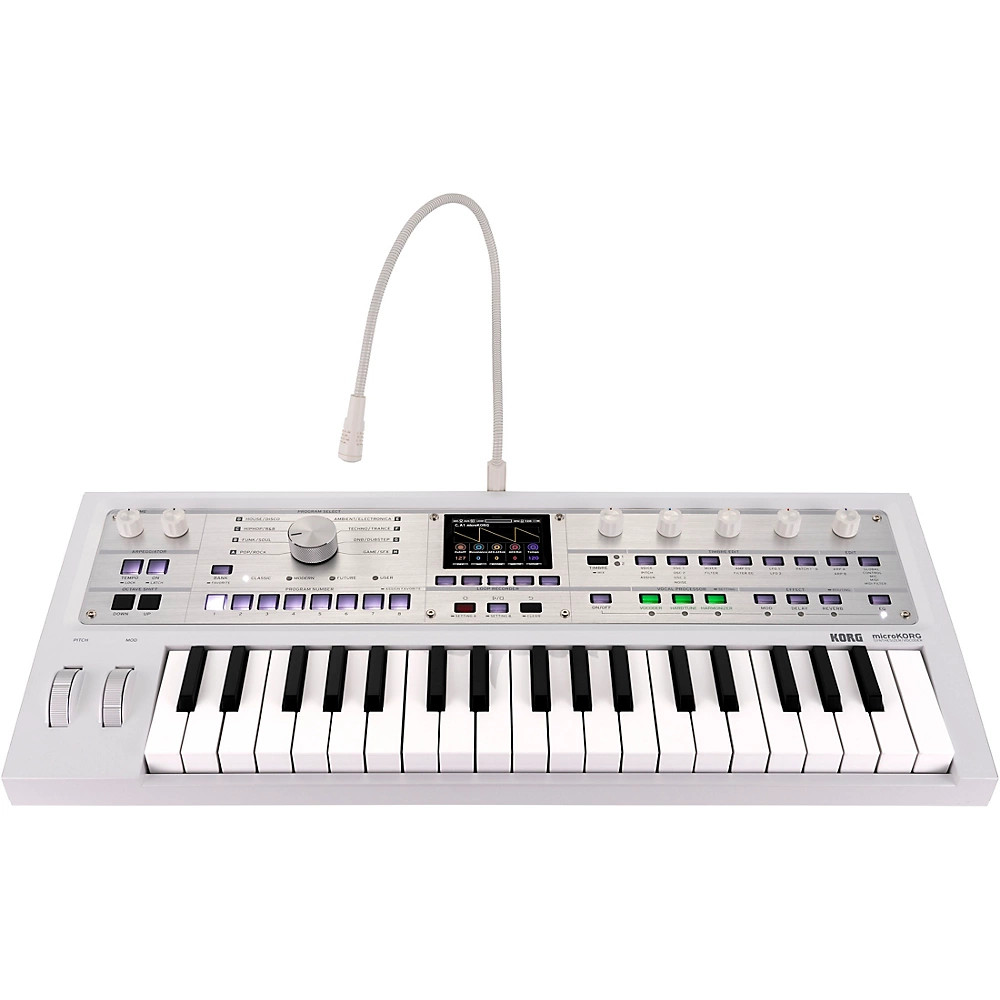 KORG microKORG 2 Keyboard Synthesizer & Vocoder Limited Edition White