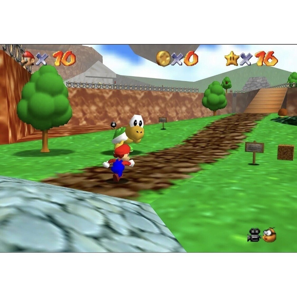 Nintendo 64 N64 System / Console Bundle + Cables + 2 Controller + Super Mario 64