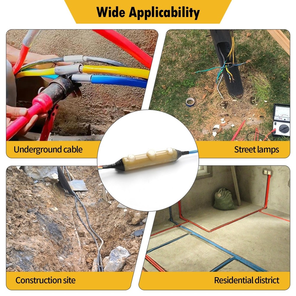 Inground Waterproof Cable Junction Box(3Pack) Outdoor Underground Cable Junct...