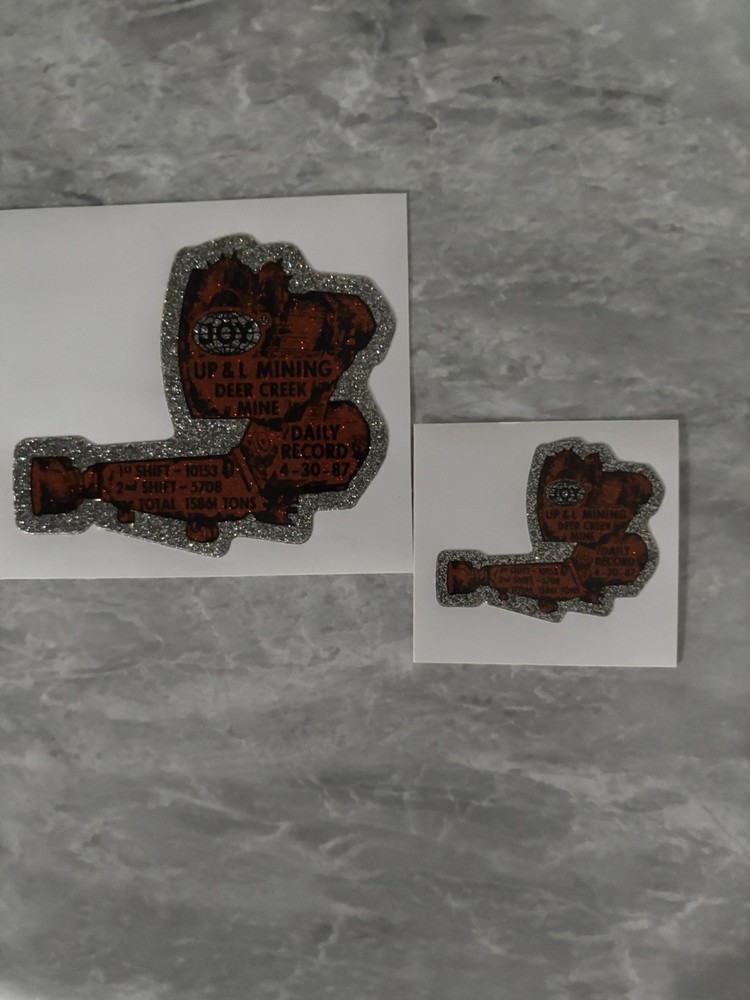 Joy Coal Mining stickers Nice Rare Set