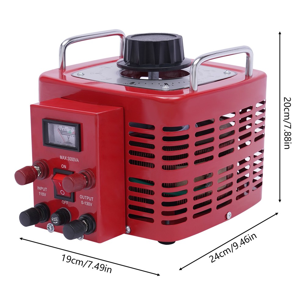 Variac Transformer Variable Voltage AC Regulator Metered 3000W 30Amp 110V