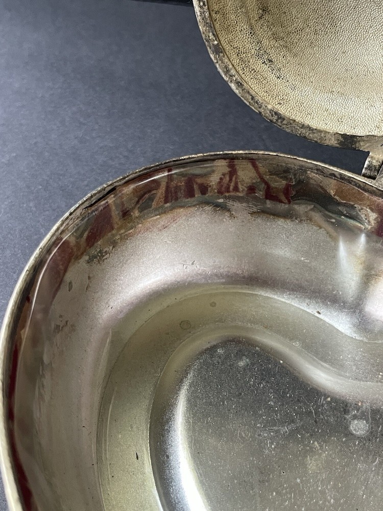 Godinger Jewelry Trinket Box Etched Heart Silver Plated Cottagecore Victorian