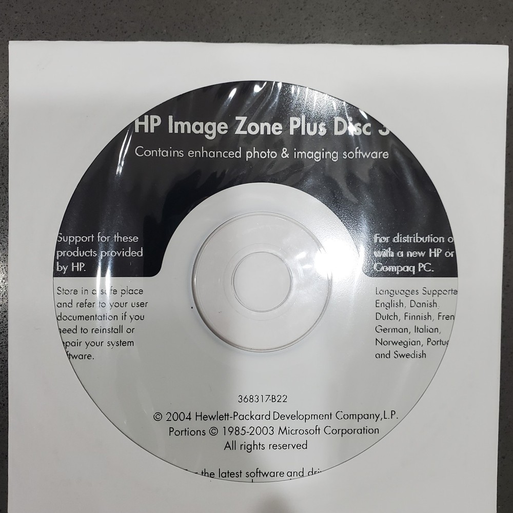 HP Image Zone Plus Disc 3 by Hewlett-Packard 2004 ~ CD-ROM