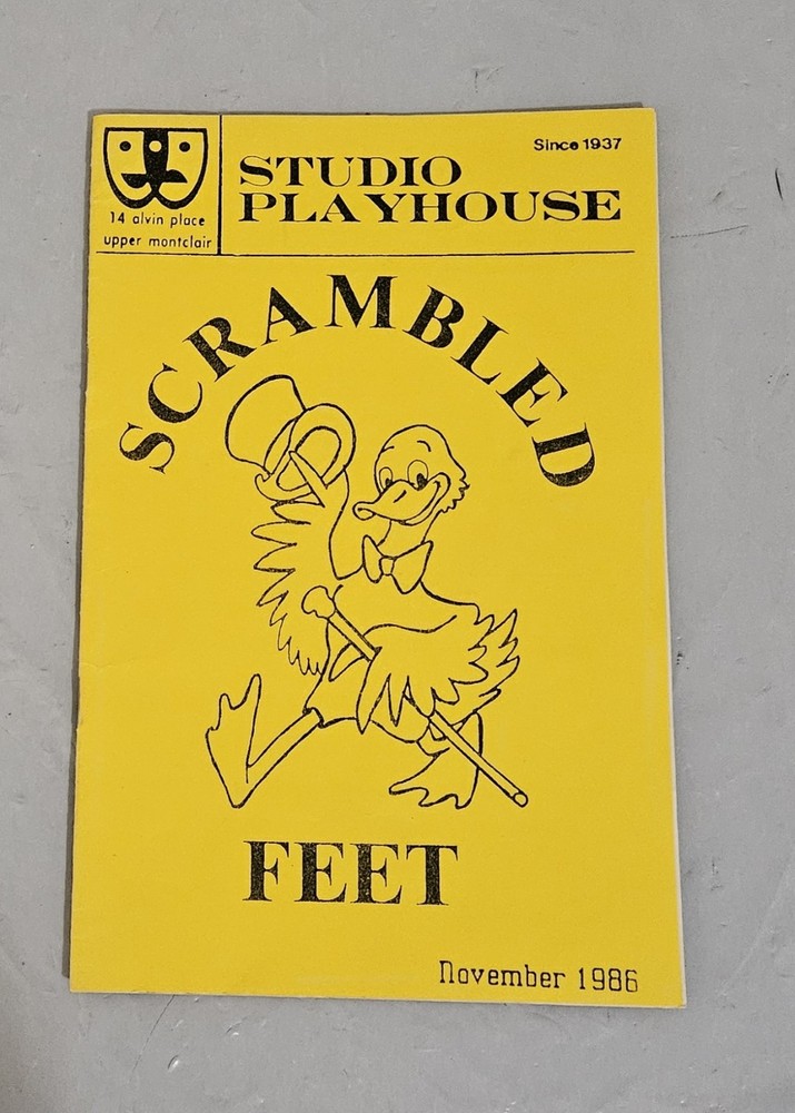 Scrambled Feet Program Studio Playhouse Nov 1986