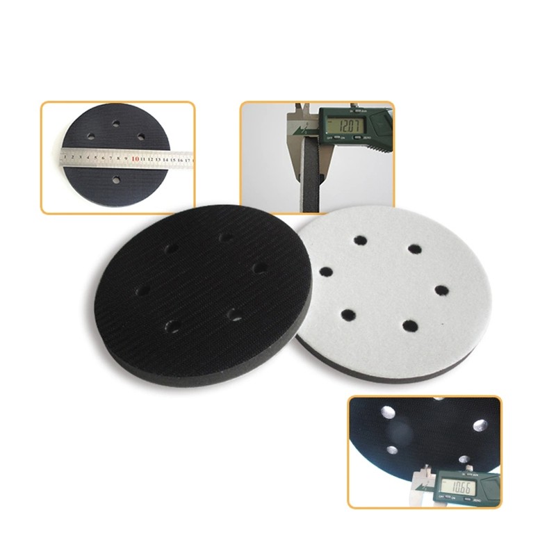 6 Inch 6 Hole Soft Foam Cushion Sponge Interface Buffer Pad For Sanding Pads