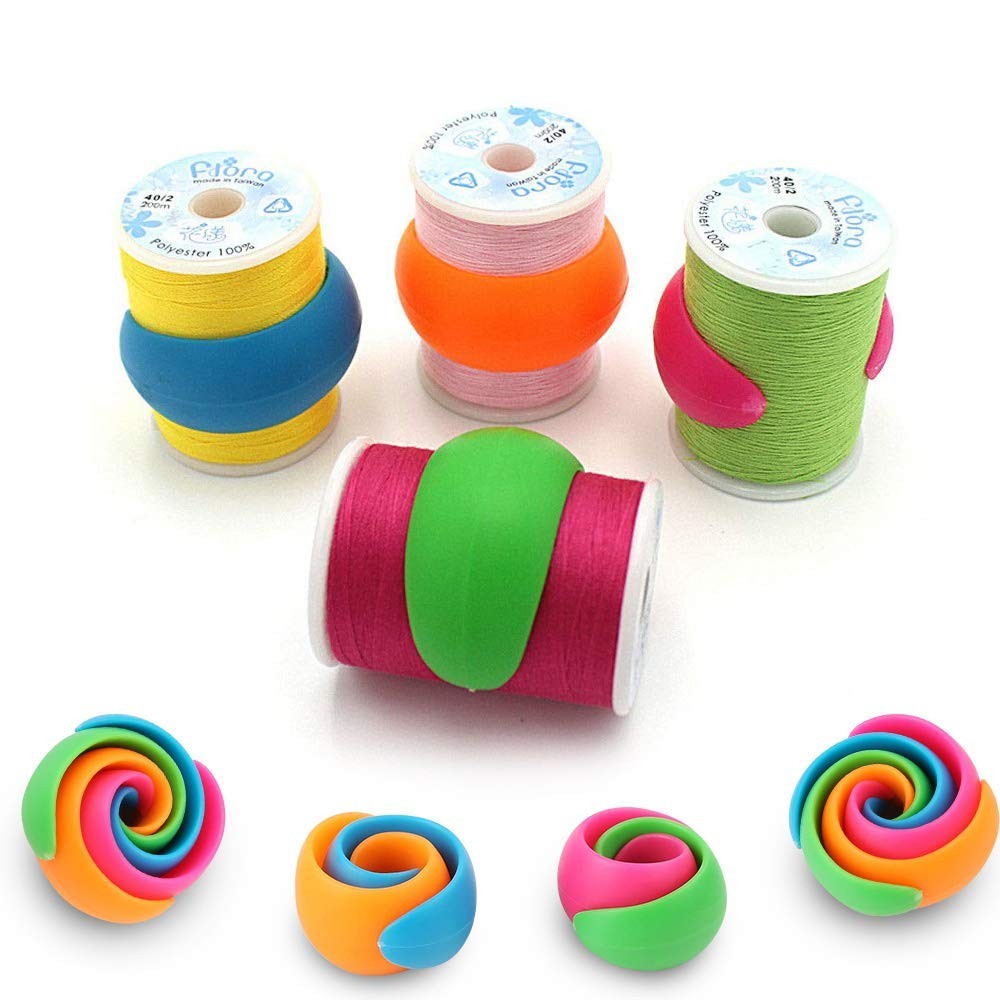 48 PCS Thread Spool Huggers Prevent Thread Unwinding Control Tails Silicone