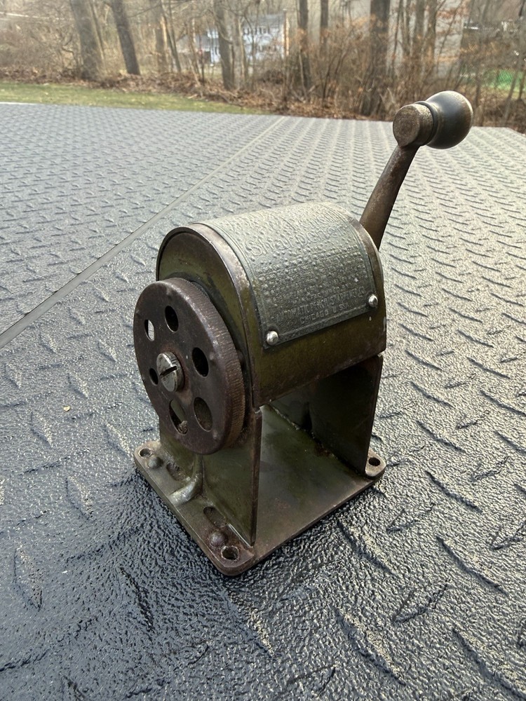Antique Wizard Pencil Sharpener Works Nice!
