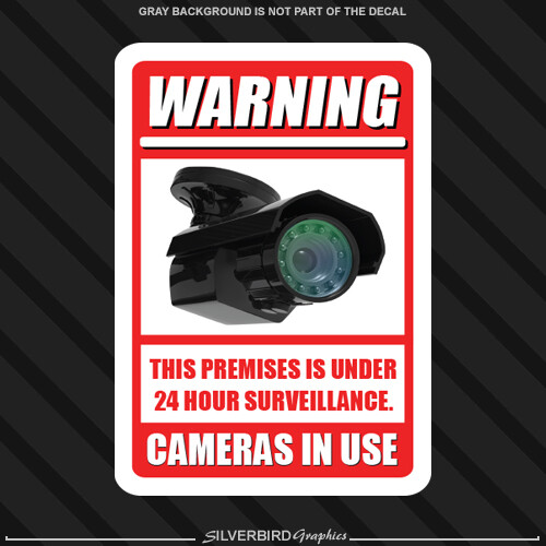 4 pack Security Camera Sticker Surveillance System CCTV Warning Video Decal