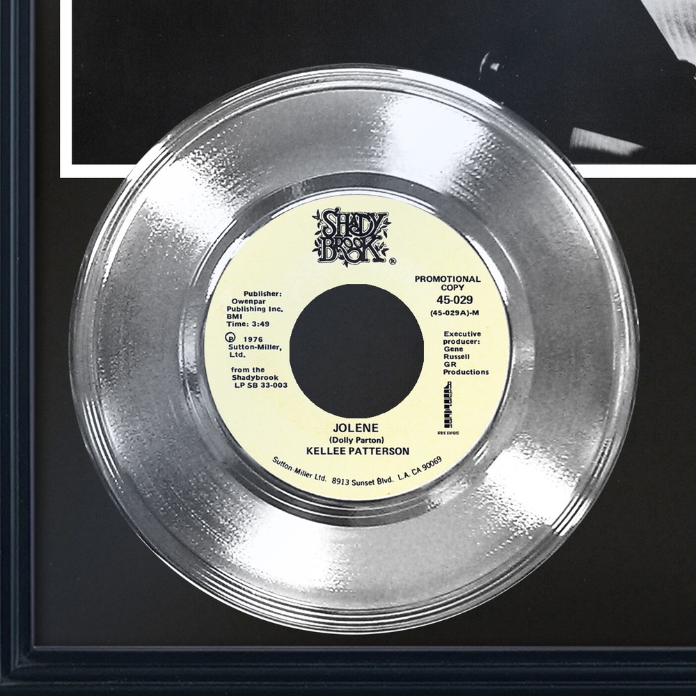Dolly Parton "Jolene" Framed 45 Silver Record Display