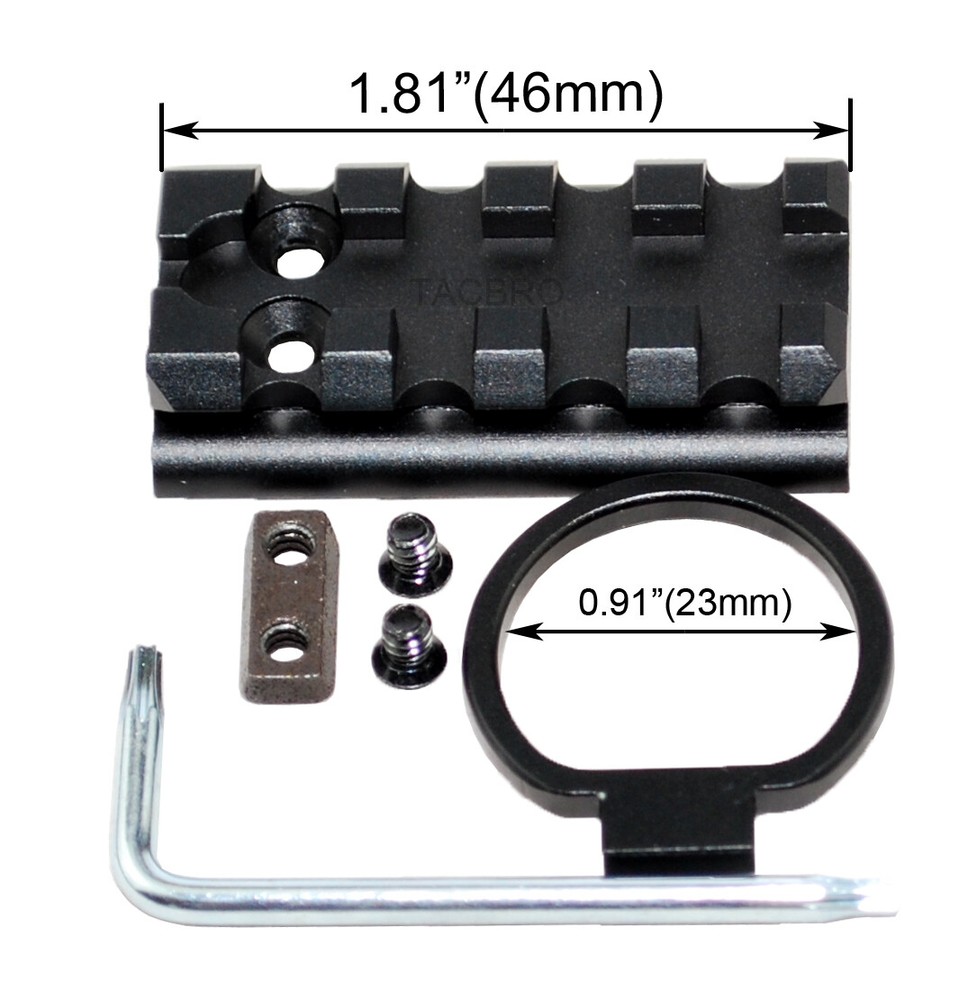 Weaver Sight Rail Mount Fit Glock Arc Slide For Red Dot Sight w/ Pull Ring