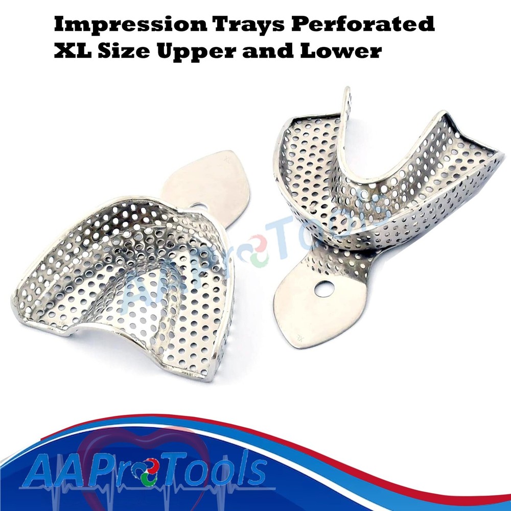 AA Pro Impression Tray Perforated XL UPPER & LOWER Place impression Material DEN