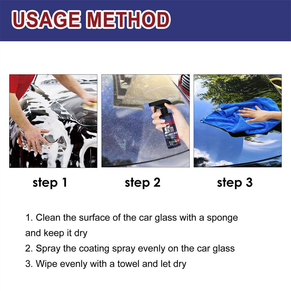 2Pcs Multi-functional Coating Renewal Agent Quick Coating Spray High Protection